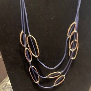 Paparazzi Silver and Blue Artistic Necklace